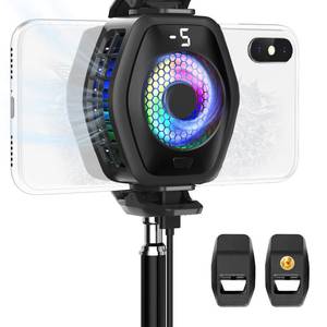 lot 9082 image: Jremreo 2-in-1 Magnetic &amp Clip-On Phone Cooler Semiconductor-Powered Gaming Cell Phone Cooling Fan Radiator for iPhoneAndroidiPadTablet Gaming, Video Calls, Live Broadcasting, and Vlog Use