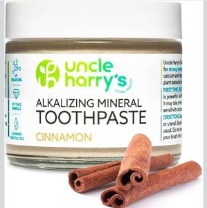 lot 9110 image: Uncle Harrys Cinnamon Remineralizing Toothpaste  Natural Whitening Tooth Paste Freshens Breath & Promotes Enamel  Vegan Fluoride Free Toothpaste