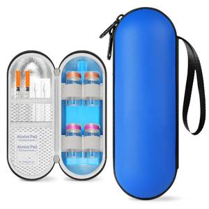 lot 9114 image: OPTOSLON Insulin Cooler Travel Case for 4 Vials - Peptide Cooler Case and GLP-1 Medication Organizer, Hard Shell Portable Medicine Cooling Bag with Ice Brick for Vials & Pens, TSA Approved, Blue