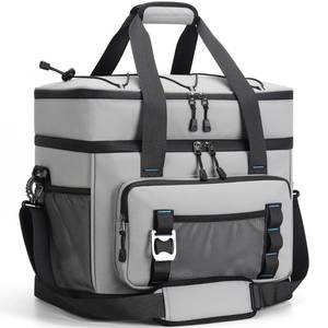 lot 9163 image: Soft Sided Cooler Bag 60 Cans, Double-Decker, Leak-Proof, Waterproof, Insulated, Collapsible Cooler for Beach Camping Travel Picnic, Heavy Duty Large Capacity Portable Ice Chest