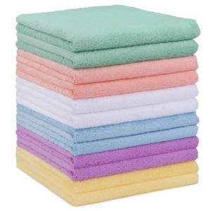 lot 9165 image: HOMEXCEL Baby Washcloths 12 Pack-Microfiber Baby Bath Face Towel 11.5 x 11.5 Inch Extra Absorbent and Soft Burp Cloth and Wash Cloths for Newborn-Infants and Toddlers-Gentle On Sensitive Skin