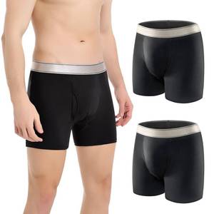 lot 9182 image: Carer Washable Incontinence Underwear for Men, Black, Medium