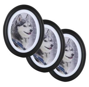 lot 9204 image: GRRONZEE 3 Pack Oval Picture Frame 5x7 Black Oval Photo Frames, 5 by 7 Wall Picture Frame Photo Frame for Home Decor, Photo Gallery