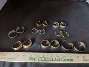 lot 26 image: Lot of 7 Pairs Silver-Tone Hoop Clip-On Earrings