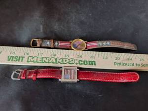 lot 66 image: Patriotic American Flag Wrist Watches Set of Two