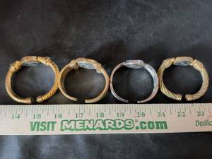 lot 67 image: Lot of 4 Ladies Cuff Bangle Bracelet Watches Including Joan Rivers Classics Quartz