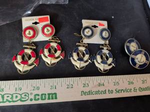 lot 78 image: Nautical Anchor Enamel Earring Set Collection