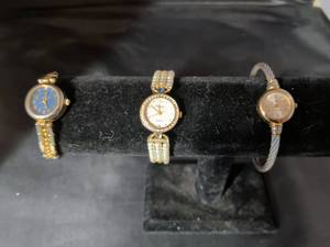lot 110 image: Set of 3 Ladies Dress Watches - Larex, Colombine Quartz & Anne Klein