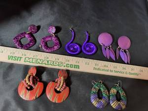 lot 125 image: 5 Pairs of Bold Statement Earrings Collection