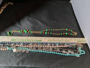 lot 133 image: Mixed Beaded Necklace Lot - 5 Piece Collection