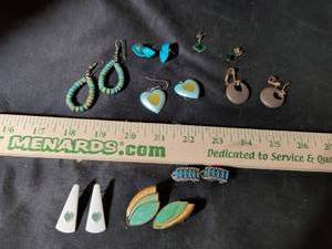 lot 152 image: Mixed Costume Earrings Collection - 7 Pairs Assorted Styles