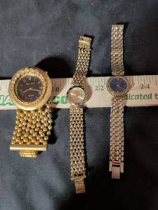 lot 190 image: Lot of 3 Ladies Quartz Dress Watches - Renee Nicol, Unitron, and Unknown Brand