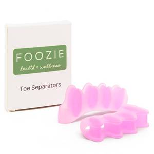 lot 197 image: Foozie Toe Separators, Silicone Toe Separator for Bunion and Crooked Toes, Bunion Corrector for Women and Men, Pink, 2 Pack