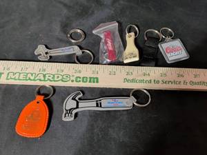 lot 200 image: Assorted Promotional Advertising Keychains Lot