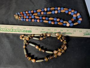 lot 203 image: Two Multi-Bead Strand Necklaces Set
