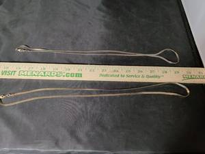 lot 219 image: Set of Two Flat Herringbone Chain Necklaces