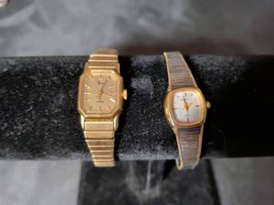 lot 225 image: Timex and Elgin Ladies Gold-Tone Quartz Watch Set