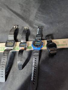 lot 271 image: Lot of 4 Digital Watches Casio Timex Aquatech Sports Chronograph
