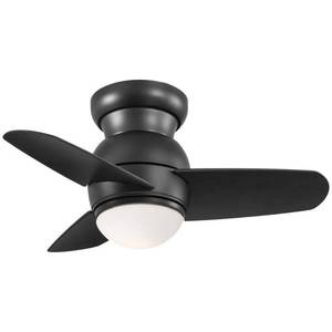 lot 15952 image: Ceiling Fan With Light Kit In Traditional Style 11 Inches Tall By 26 Inches Wide-Coal Finish-Coal Blade Color Minka Aire Fan F510l-Cl