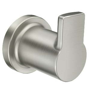 lot 15975 image: Moen y1103BN Robe Hook, Brushed Nickel, 2 Pack