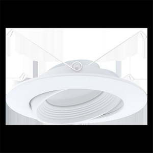 lot 15981 image: American Lighting 6 in. 15W Advantage Direct Select LED Swivel Recessed Downlight, White