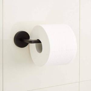 lot 15983 image: Drea Wall Mounted Toilet Paper Holder in Matte Black