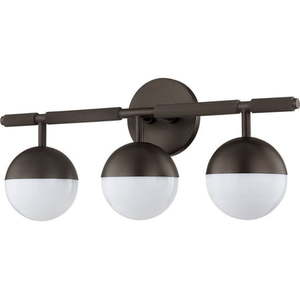 lot 15997 image: B1408-BRZ-Troy Lighting Enson 3 Light Bath Vanity In Modern Style, 8.25 Inches Tall and 19.25 Inches Wide, Bronze Finish