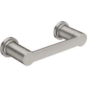 lot 16006 image: Moen Rinza Brushed Nickel Wall Mount Toilet Paper Holder