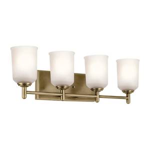 lot 16011 image: 45575NBR Kichler Lighting Shailene - 4 Light Bath Vanity Approved for Damp Locations - with Transitional inspirations - 8.25 inches tall by 29.5