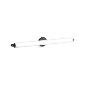lot 16014 image: Crue 36 in. 1-Light Matte Black Wall Sconce LED Vanity Light Bath Bar