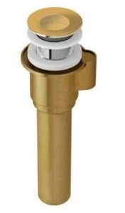 lot 16047 image: Victoria & Albert Kit 40 cm Drain IntelliDrain Unlacquered Brass Bath Waste Overflow Protection