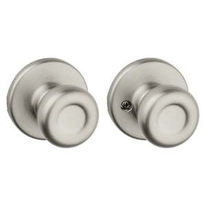 lot 16051 image: 2 Pack of Kwikset Tylo Passage Doorknob Satin Nickel