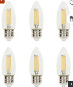 lot 16053 image: Westinghouse 60W Dimmable Filament LED Light Bulbs 6-Pack