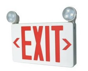 lot 16073 image: RP Lighting and Fans HO EM Exit Sign with Emergency Lights