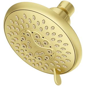 lot 16093 image: Pfister 973-310 Modern 1.75 GPM Multi Function Shower Head - Gold, and a Kohlers Garbage Diaposal Air Switch
