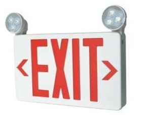 lot 16097 image: RP Lighting and Fans HO EM Exit Sign with Emergency Lights