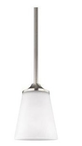 lot 16119 image: Generation Lighting One Light Mini Pendant, 4 Pack, 6124501-962