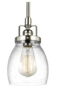 lot 16122 image: Generation Lighting Belton 9 Inch Tall Pendant Light, 2 Pack, 6114501-962