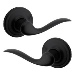 lot 16129 image: Tustin Passage Door Lever in Iron Black