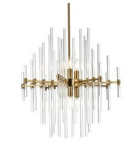 lot 16157 image: Elegant Lighting Sienna 6 Light 23 Inch Wide Crystal Chandelier with Clear Royal Cut Crystals, Gold
