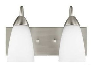 lot 16163 image: Generation Lighting Seville 2 Light 14 Inch Wide Vanity Light, 4 Pack