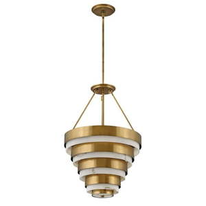 lot 16173 image: Hinkley Lighting Chandelier, Heritage Brass, 30184Hb