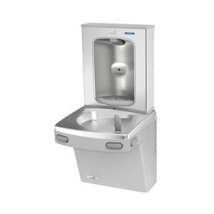 lot 16174 image: Oasis 507026 Versacooler II Single Drinking Fountain  Greystone  Refrigerated 8 GPH  Stainless Steel Electronic Bottle Filler