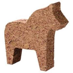 lot 10097 image: IKEA Almhult Decorative Cork Horses - Case Box