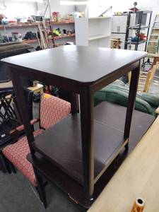 lot 60825 image: Solid Wood Dark Brown End Table