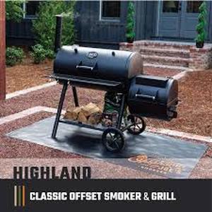 lot 60761 image: Oklahoma Joes Highland offset smoker with Outdoor Cover