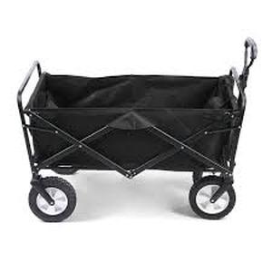 lot 60764 image: HBJWOV Outdoor Camping Pull Cart Portable Folding Trolley 600d Oxford Cloth Waterproof Four-Wheel Hand Cart(D)