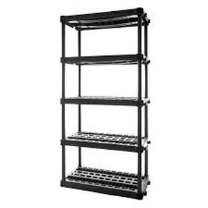 lot 60794 image: Plano 5-Shelf Heavy Duty Plastic Storage Shelves, 73 x 36 x 18, 750lb Capacity