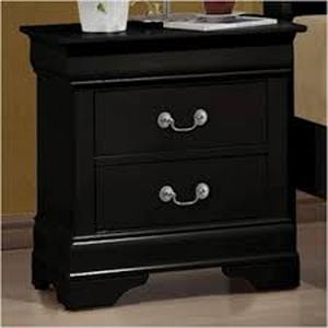 lot 60862 image: 203962 Coaster Furniture Louis Philippe - Black Night Stand