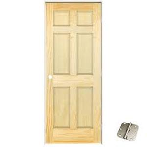lot 60865 image: Reliabilt 30-in x 80-in unfinished solid core 6-panel wood interior door
